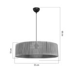 Tebaha single-light ceiling lamp E27  in brown shade Φ55x20cm - Image 4