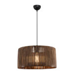 Lambu single-light ceiling lamp E27 in brown shade Φ40x20cm - Image 3