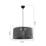 Lambu single-light ceiling lamp E27 in brown shade Φ40x20cm - Image 4
