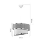 Ceiling light Loopy Ε27 rose-white D30x18cm - Слика 4