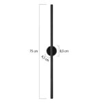 Wall lamp-wall sconce Tisenio led black 75x6x6cm - Слика 4