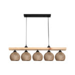 Петсветилки на таванот Salote E27 во кафеаво-природна нијанса 100x18x24 см