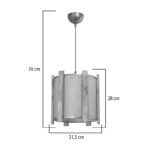 Lidya single-light ceiling lamp E27 in beige-sand shade Φ31.5x28cm - Слика 4