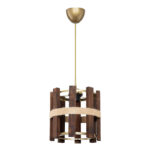 Едносветилка на таванот Lidya E27 во кафеава нијанса Φ31.5x28 см