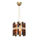 Lidya single-light ceiling lamp E27 in brown shade Φ31.5x28cm - Слика 3
