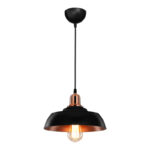 Artisan single-light ceiling lamp E27 in black-bronze shade Φ25.5x17cm - Слика 3