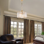 Lavina I E27 single-light ceiling lamp in gold shade Φ27x21cm - Слика 2