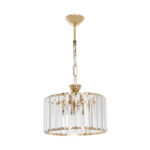 Lavina I E27 single-light ceiling lamp in gold shade Φ27x21cm