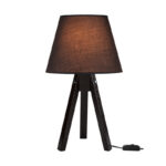 Adeck E27 table lamp in brown-gray shade Φ25x45cm - Слика 3