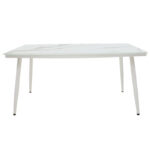 Table Zeren metal white-glass 160x90x78cm - Слика 3