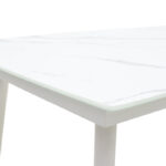 Table Zeren metal white-glass 160x90x78cm - Слика 4