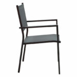 Armchair Moly metal black textilene dark gray - Image 3