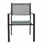 Armchair Moly metal black textilene dark gray - Image 4