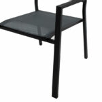 Armchair Moly metal black textilene dark gray - Image 6