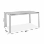 Nares table aluminum black-plywood anthracite 140x80x72.5cm - Слика 4