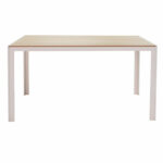 Nares table aluminum white-plywood natural 140x80x72.5cm - Слика 2