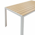 Nares table aluminum white-plywood natural 140x80x72.5cm - Слика 3