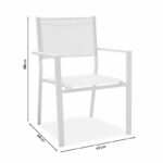 Dining set 5pcs Nares-Moly aluminum black-textilene anthracite - Image 5