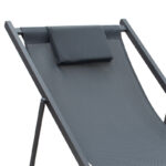 Professional chaise longue Corte beech alouminum textilene anthracite - Image 4