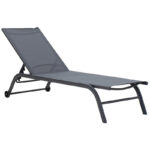 Sunbed Jaipur aluminium anthracite-textilene dark grey