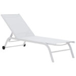 Sunbed Jaipur aluminium white-white textilene