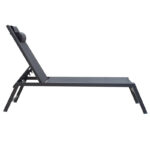 Sunbed Kiara aluminium anthracite-textilene dark grey - Image 2