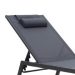 Sunbed Kiara aluminium anthracite-textilene dark grey - Image 4