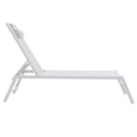 Sunbed Kiara aluminium white-beige textilene - Слика 2