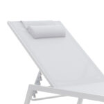 Sunbed Kiara aluminium white-beige textilene - Слика 4