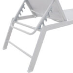Sunbed Kiara aluminium white-beige textilene - Слика 5