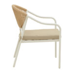 Armchair Jerqui wicker rattan natural-metal bege legs-black cushion  60x64x78cm - Слика 3