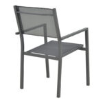 Armchair Moly anthracite aluminum-textilene 61x56.5x87.5cm - Image 2