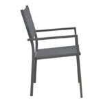 Armchair Moly anthracite aluminum-textilene 61x56.5x87.5cm - Image 3