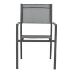 Armchair Moly anthracite aluminum-textilene 61x56.5x87.5cm - Image 4