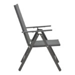 Armchair Candor anthracite metal and gray textilene 65x56x106cm - Слика 3