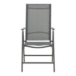 Armchair Candor anthracite metal and gray textilene 65x56x106cm - Слика 4