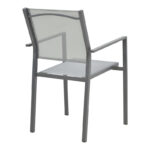 Armchair Confidence anthracite metal and gray textilene 54x54x86cm - Слика 2