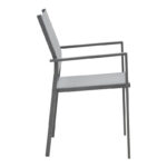Armchair Confidence anthracite metal and gray textilene 54x54x86cm - Слика 3