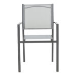 Armchair Confidence anthracite metal and gray textilene 54x54x86cm - Слика 4