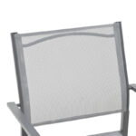 Armchair Confidence anthracite metal and gray textilene 54x54x86cm - Слика 5