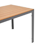 Nares table aluminum anthracite-plywood natural 140x80x72.5cm - Image 4