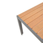 Nares table aluminum anthracite-plywood natural 180x90x72.5cm - Слика 5