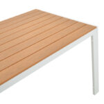 Nares table aluminum white-plywood natural 180x90x72.5cm - Image 4