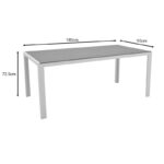 Nares table aluminum white-plywood natural 180x90x72.5cm - Image 5