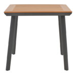 Synergy table aluminum anthracite-plywood natural 80x80x74cm - Image 2
