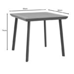 Synergy table aluminum anthracite-plywood natural 80x80x74cm - Image 5