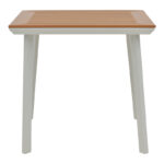 Synergy table aluminum white-plywood natural 80x80x74cm - Image 2
