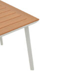 Synergy table aluminum white-plywood natural 80x80x74cm - Image 4