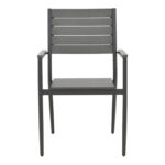 Armchair Uplift aluminum anthracite- plywood gray 60x56.3x89cm - Слика 4