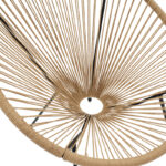 Garden armchair Acapulco black metal - pe rattan in natural shade 71x78x85cm - Слика 6